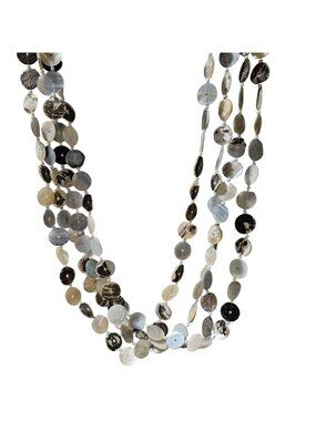 Abalone Shell Multi Strand Necklace Beach Core Ocean Boho Fashion Jewelry Women